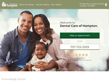 Tablet Screenshot of dentalcareofhampton.com